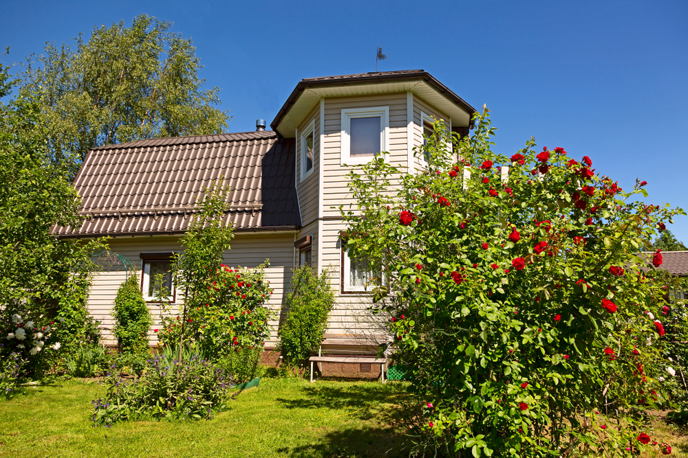 home with metal roof and siding
